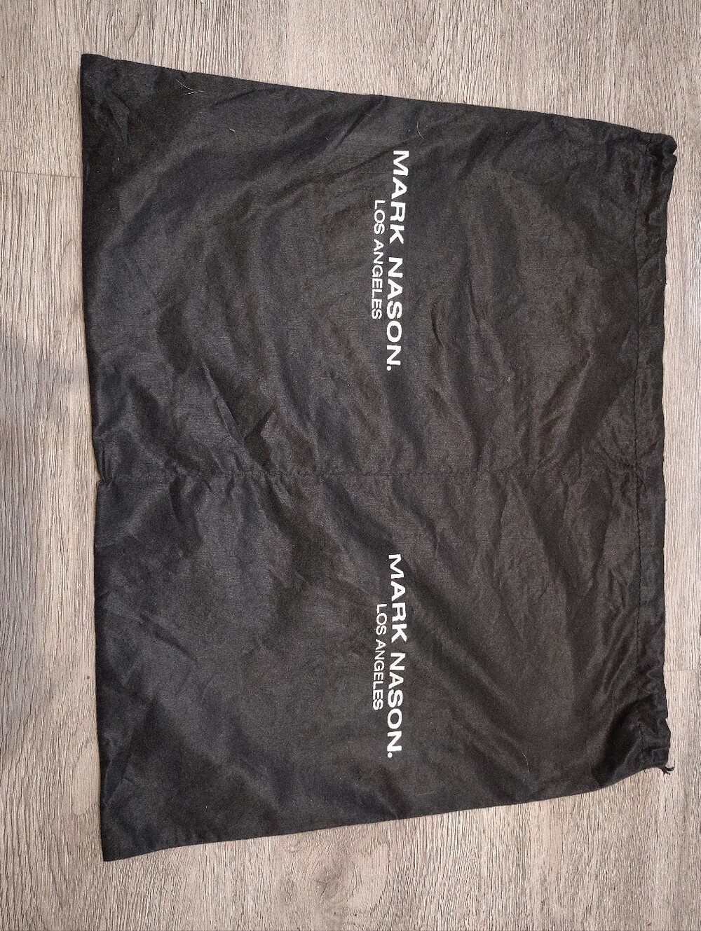 Mark Mason Los Angeles Shoe Dust Bag Black Dual Compartment Divided Seam